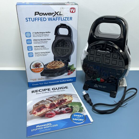 PowerXL Other - NEW POWER XL STUFFED WAFFLIZER ELECTRIC 5" BELGIAN WAFFLE MAKER - BLACK